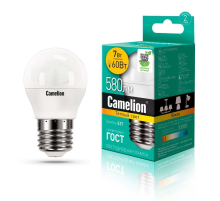 Лампа светодиодная Camelion E27 7W 3000K LED7-G45/830/E27 12070