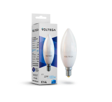 Лампа светодиодная Voltega E14 10W 4000К матовая VG2-C37E14warm10W 7065