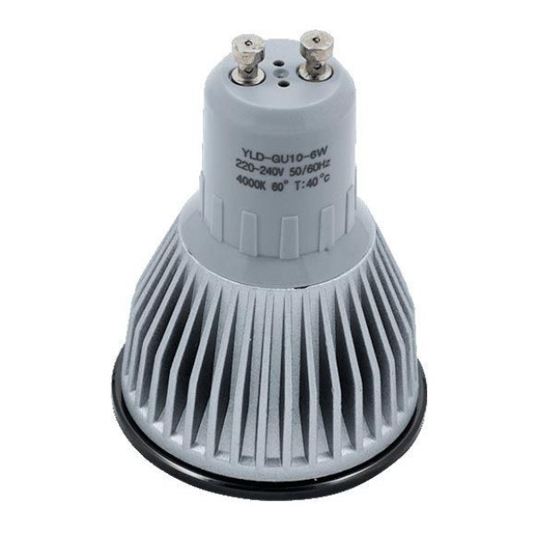 Лампочка светодиодная DesignLed GU10 6W 4000K прозрачная 002354