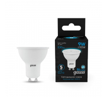 Лампа светодиодная Gauss GU10 9W 6500K матовая 101506309