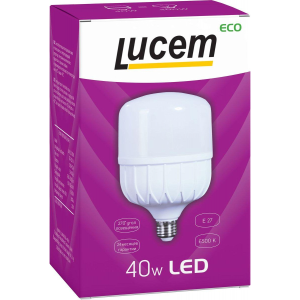Лампа светодиодная Lucem E27 40W 6500K матовая FLLCB402765L Лампа светодиодная Lucem E27 40W 6500K матовая FLLCB402765L