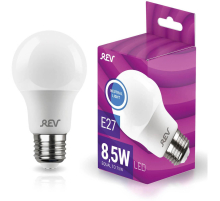 Лампа светодиодная REV A60 Е27 8,5W 4000K нейтральный белый свет груша 32380 8
