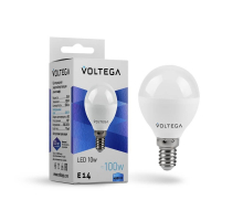 Лампа светодиодная Voltega E14 10W 4000K матовая 8454
