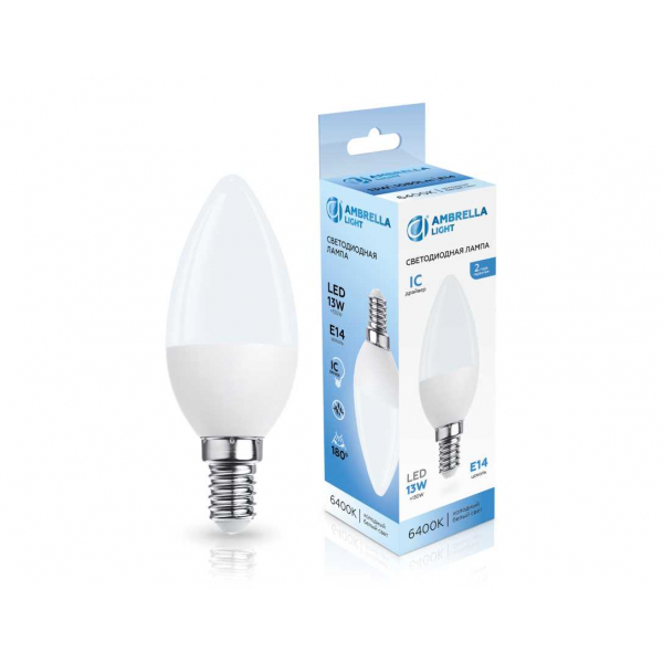 Лампа светодиодная Свеча C37 13W 6400K Ambrella light Bulding 371316 Лампа светодиодная Свеча C37 13W 6400K Ambrella light Bulding 371316