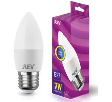 Лампа светодиодная REV C37 Е27 7W 2700K теплый свет свеча 32347 1