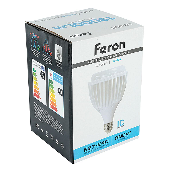 Лампа светодиодная Feron LB-655 E27-E40 200W 6400K 51949
