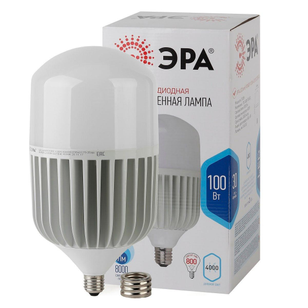 Лампа светодиодная ЭРА LED POWER T160-100W-4000-E27/E40 Б0056122 Лампа светодиодная ЭРА LED POWER T160-100W-4000-E27/E40 Б0056122