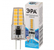 Лампа светодиодная ЭРА G4 2,5W 4000K прозрачная LED-JC-2,5W-220V-SLC-840-G4 Б0049092