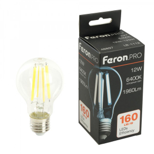 Лампа светодиодная Feron.PRO LB-1112 Шар E27 1960LM 12W 175-265V 6400K 48897