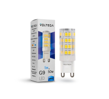 Лампа светодиодная Voltega G9 5W 4000К прозрачная VG9-K3G9cold5W 7186