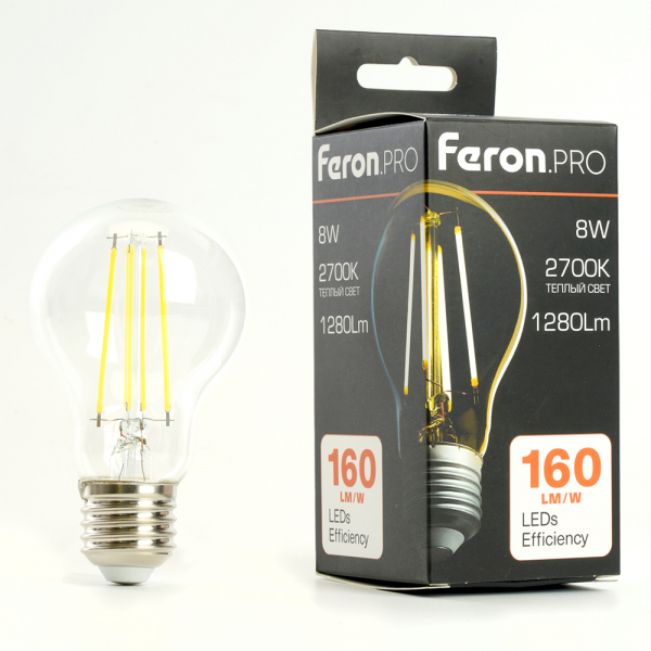 Лампа светодиодная Feron.PRO LB-1108 Шар E27 1280LM 8W 175-265V 2700K 48892 Лампа светодиодная Feron.PRO LB-1108 Шар E27 1280LM 8W 175-265V 2700K 48892