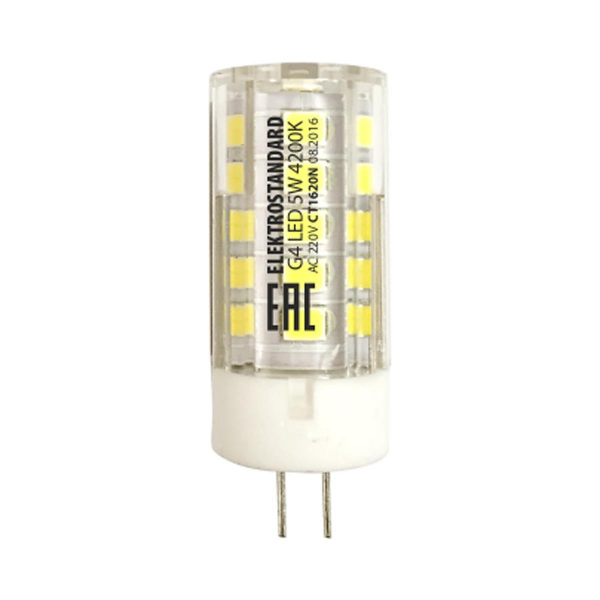 Лампа светодиодная Elektrostandard G4 5W 4200K прозрачная a049625 Лампа светодиодная Elektrostandard G4 5W 4200K прозрачная a049625