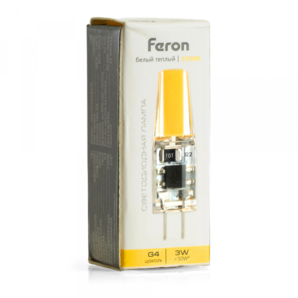 Лампа светодиодная Feron LB-423 G4 3W 230V 2700K 51167 Лампа светодиодная Feron LB-423 G4 3W 230V 2700K 51167