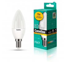 Лампа светодиодная Camelion E14 10W 3000K LED10-C35/830/E14 13559 Лампа светодиодная Camelion E14 10W 3000K LED10-C35/830/E14 13559