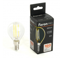 Лампа светодиодная Feron.PRO LB-1706 Шарик E14 960LM 6W 175-265V 2700K 51256