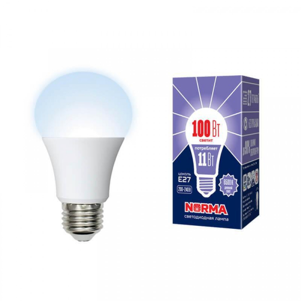 Лампа светодиодная E27 11W 6500K матовая LED-A60-11W/DW/E27/FR/NR UL-00003785 Лампа светодиодная E27 11W 6500K матовая LED-A60-11W/DW/E27/FR/NR UL-00003785