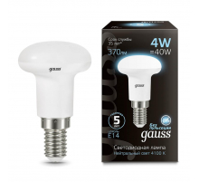 Лампа светодиодная рефлекторная Gauss E14 4W 4100K матовая 106001204