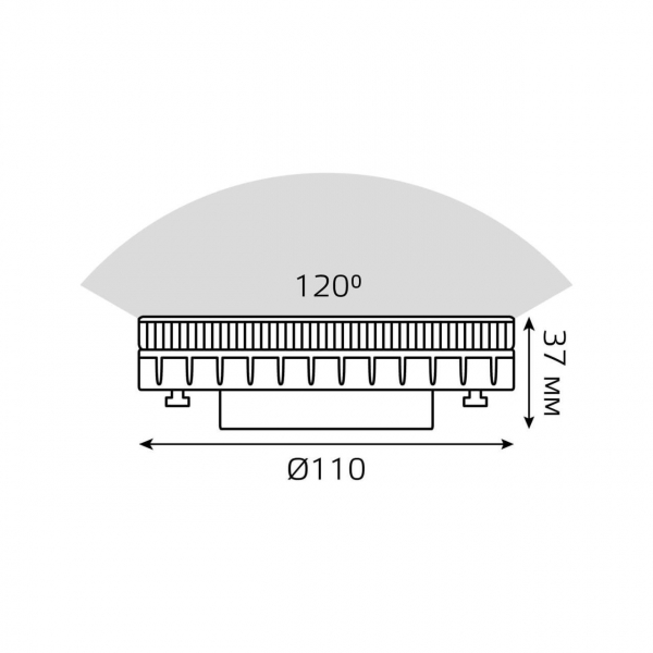 Лампа светодиодная Gauss GX70 12W 4100K матовая 131016212 Лампа светодиодная Gauss GX70 12W 4100K матовая 131016212