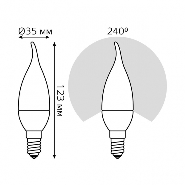 Лампа светодиодная Gauss E14 8W 4100K матовая 34128 Лампа светодиодная Gauss E14 8W 4100K матовая 34128