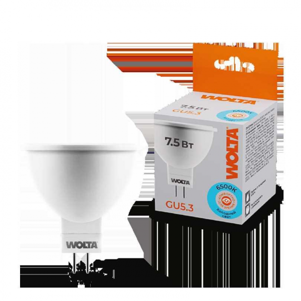 Светодиодная лампа WOLTA 25WMR16-220-7.5GU5.3 Светодиодная лампа WOLTA 25WMR16-220-7.5GU5.3