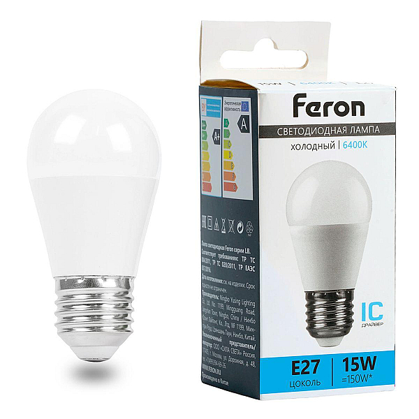 Лампа светодиодная Feron LB-990 E27 15W 6400K 52078