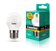Лампа светодиодная Camelion E27 12W 3000K LED12-G45/830/E27 13694