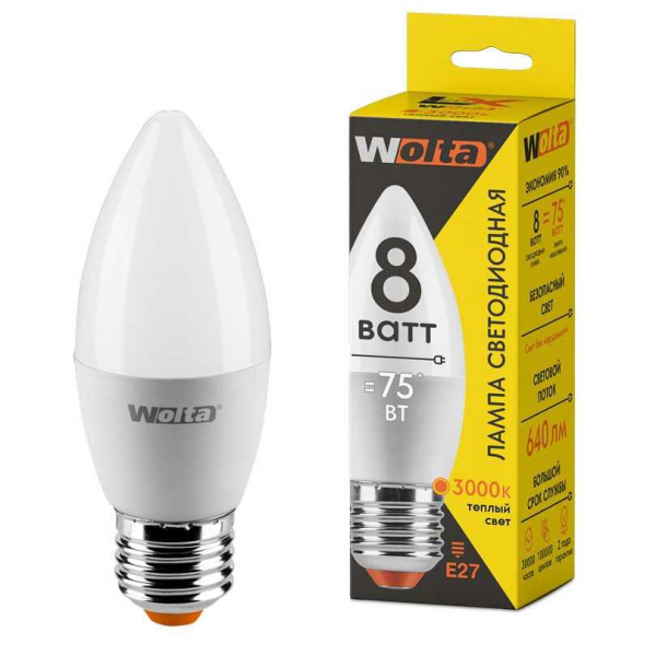 Светодиодная лампа WOLTA 30YC8E27 Светодиодная лампа WOLTA 30YC8E27