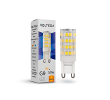 Лампа светодиодная Voltega G9 5W 3000К прозрачная VG9-K3G9warm5W 7185