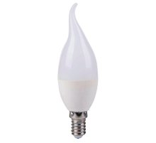 Лампа светодиодная Elvan E14 7W 3000K опал E14-7W-3000К-C37-flame