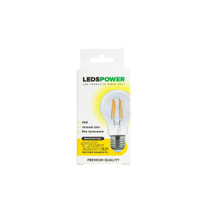 Светодиодная лампа LEDS POWER Filament A60 E27 12Вт 3000К 007137
