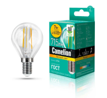 Лампа светодиодная Camelion E14 7W 3000K LED7-G45-FL/830/E14 13456