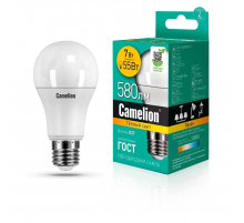Лампа светодиодная Camelion E27 7W 3000K LED7-A60/830/E27 11253 Лампа светодиодная Camelion E27 7W 3000K LED7-A60/830/E27 11253