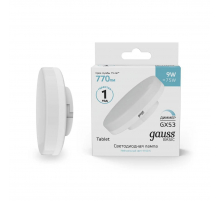 Лампа cветодиодная диммируемая Gauss GX53 9W 4000K матовая 20849292-D