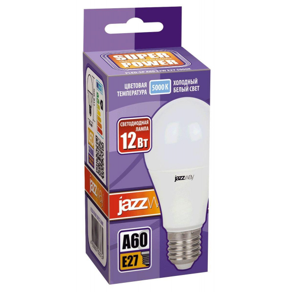 Лампа светодиодная Jazzway E27 12W 5000K матовая 1033734 Лампа светодиодная Jazzway E27 12W 5000K матовая 1033734