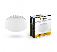 Лампа светодиодная Feron GX53 15W 2700K Таблетка Матовая LB-454 25834 Лампа светодиодная Feron GX53 15W 2700K Таблетка Матовая LB-454 25834