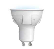 Лампа светодиодная Uniel GU10 6W 4000K матовая LED-JCDR 6W/NW/GU10/FR PLP01WH UL-00002421
