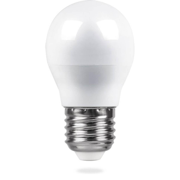 Лампа светодиодная Feron E27 5W 4000K Шар Матовая LB-38 25405 Лампа светодиодная Feron E27 5W 4000K Шар Матовая LB-38 25405
