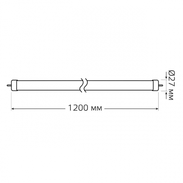 Лампа светодиодная Gauss G13 24W 6500К матовая 93034 Лампа светодиодная Gauss G13 24W 6500К матовая 93034