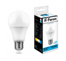 Лампа светодиодная Feron E27 10W 6400K Шар Матовая LB-92 Шар 25459 Лампа светодиодная Feron E27 10W 6400K Шар Матовая LB-92 Шар 25459
