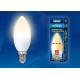 Лампа светодиодная Uniel E14 6W 3000K матовая LED-C37-6W/WW/E14/FR/MB PLM11WH UL-00002373