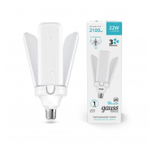 Лампа светодиодная Gauss E27 22W 4000K матовая 11732222