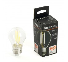 Лампа светодиодная Feron.PRO LB-1706 Шарик E27 980LM 6W 175-265V 4000K 51251 Лампа светодиодная Feron.PRO LB-1706 Шарик E27 980LM 6W 175-265V 4000K 51251