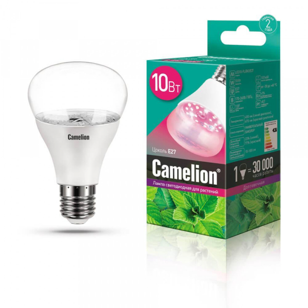 Лампа светодиодная Camelion для растений 10W E27 LED10-PL/BIO/E27 13241 Лампа светодиодная Camelion для растений 10W E27 LED10-PL/BIO/E27 13241