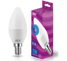 Лампа светодиодная REV C37 Е14 7W 6500K холодный свет свеча 32508 6