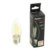 Лампа светодиодная Feron.PRO LB-1206 Свеча E27 980LM 6W 175-265V 4000K 51239