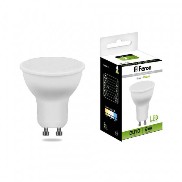 Лампа светодиодная Feron MR16 GU10 9W 4000K Грибок матовая LB-560 25843 Лампа светодиодная Feron MR16 GU10 9W 4000K Грибок матовая LB-560 25843