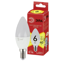Лампа светодиодная ЭРА E14 6W 2700K матовая LED B35-6W-827-E14 R Б0052383