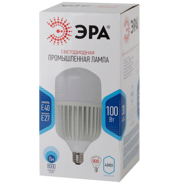 Лампа светодиодная ЭРА LED POWER T160-100W-4000-E27/E40 Б0056122 Лампа светодиодная ЭРА LED POWER T160-100W-4000-E27/E40 Б0056122