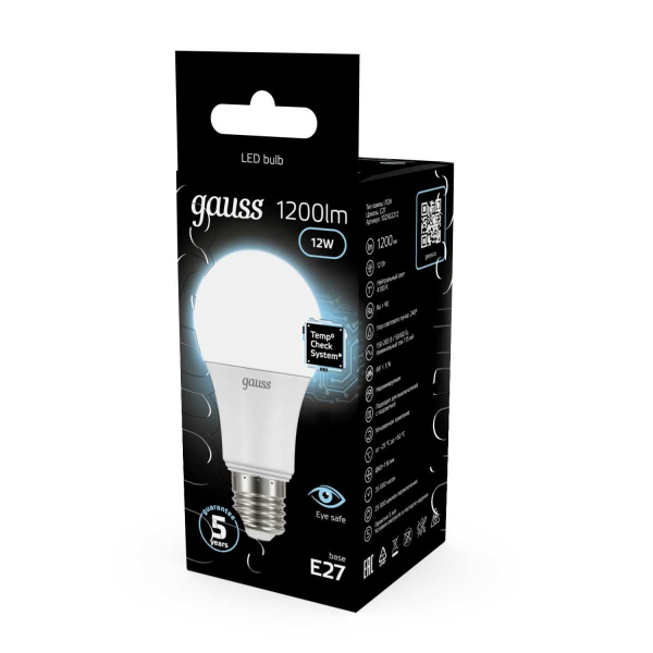 Лампа светодиодная Gauss E27 12W 4100K матовая 102502212
