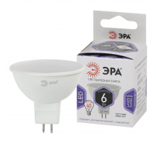 Лампа светодиодная ЭРА GU5.3 6W 6000K матовая LED MR16-6W-860-GU5.3 Б0049069